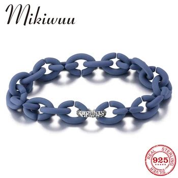 

Strand Bracelets Men Ocean Blue Hard Rubber Bracelets Inspirational quotes Charms for Women accessories Jewellery gift