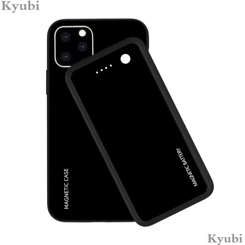 

5000mah magnetic charger case for iphone 11 external portable wireless battery charging cover for iphone 11 luxury 2 in 1