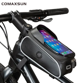 

COMAXSUN Bicycle Bag Waterproof Front Bike Cycling Bag 6.0 inch Mobile Phone Top Tube Handlebar Bags Mountain Cycling Accessorie