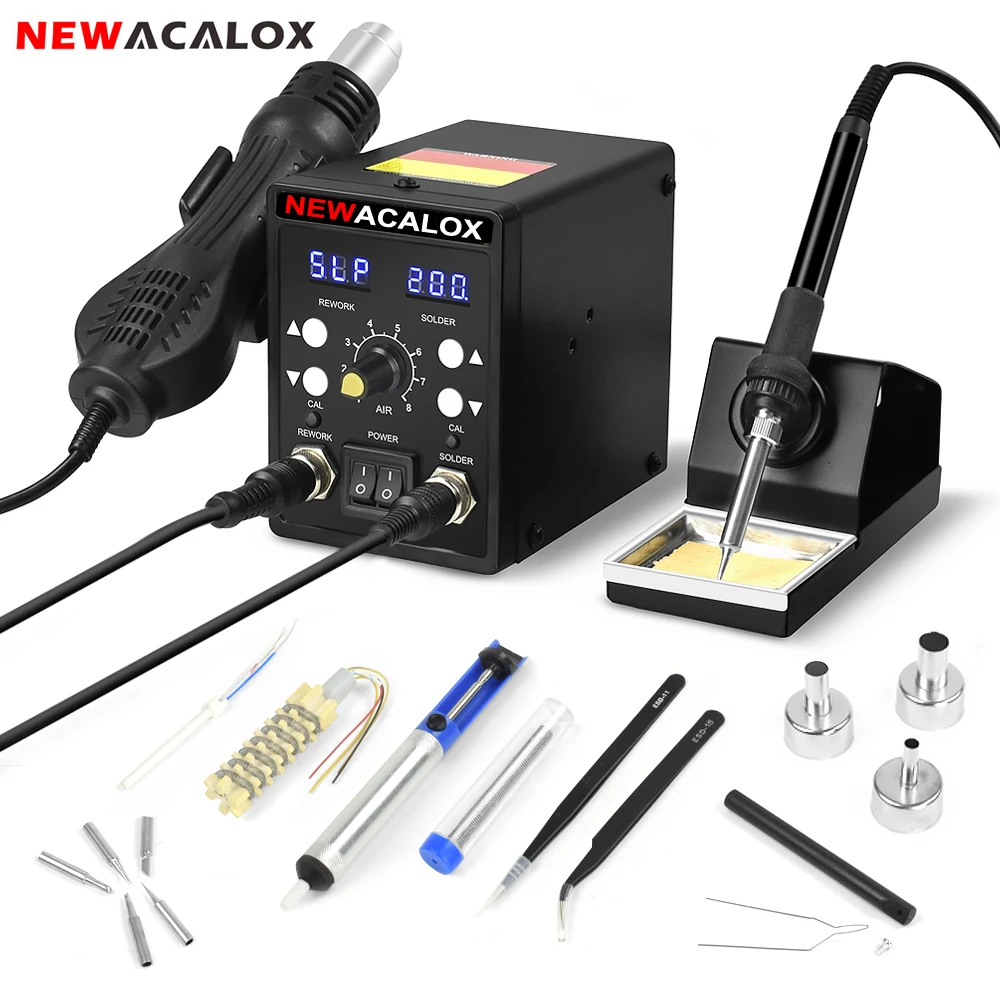 Newacalox 2in1 Digital Soldering Station Soldering Iron Hot Air