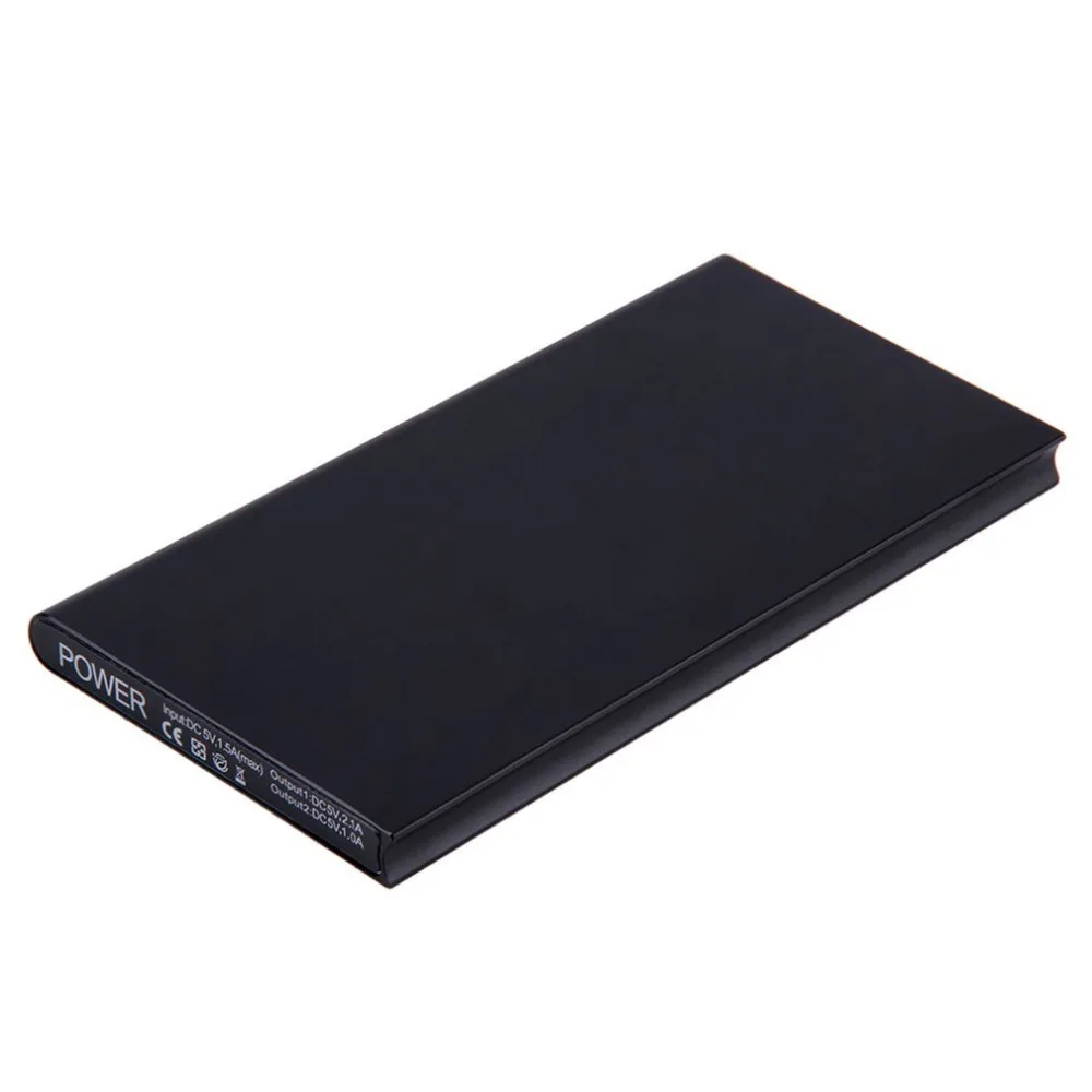 Мощность банк 20000mAh батарея Usb мини Портативный Мощность банк легкий 5V 1A/2.1A Dual USB Батарея Зарядное устройство Мощность резервного копирования для телефона