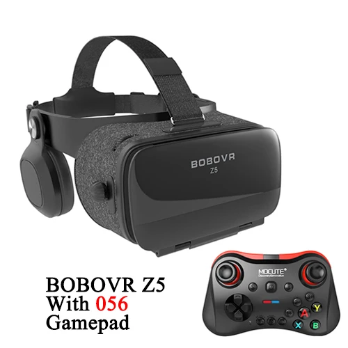 056 Gamepad BOBOVR Z5 3D очки с эффектом погружения, гарнитура виртуальной реальности, стерео 3D очки, VR картонный шлем 120 FOV для 4,7-6,2 'смартфона - Цвет: 056 Gamepad