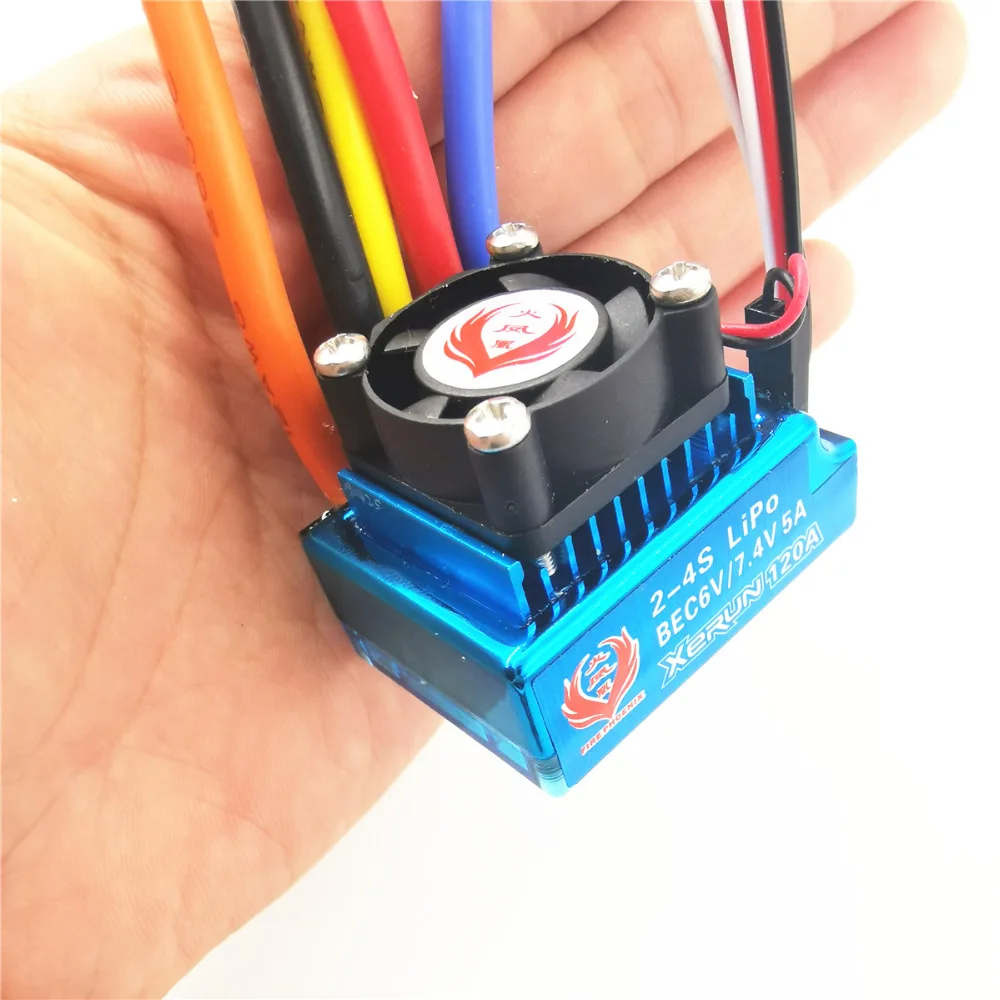 Fire Phoenix 120A Xerun бесщеточный ESC с сенсорным кабелем 2 4s Lipo 6V/5A или 7 4 V/5A BEC сенсорный esc