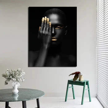 

Nordic Poster Black Girl Wall Art Canvas Painting Posters Prints Modern Painting Wall Picture For Living Room Home Decor Artwork