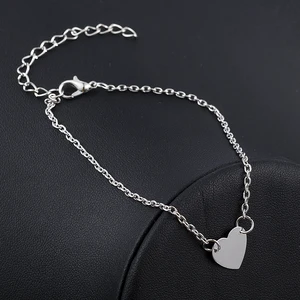 Летние красивые женские сердце аксессуары для ног золотая цепочка ножной браслет регулируемый Шарм ножные браслеты модные ювелирные изделия - изображение