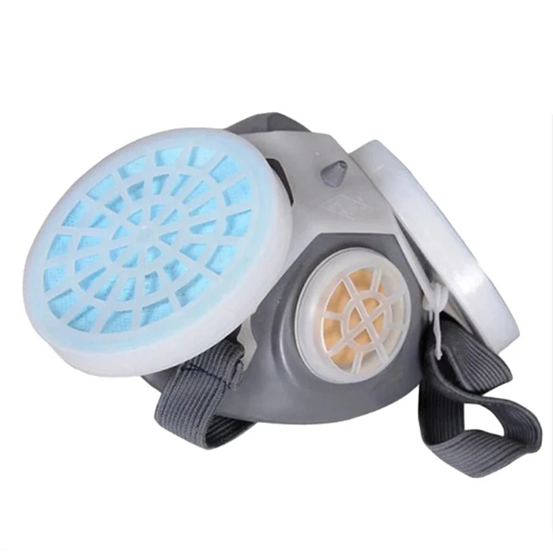 Non-Woven Fabric Dual Respirator Gas Mask Anti-Dust Twin Chemical Spray Paint Workplace Safety Protection Tools Dropship