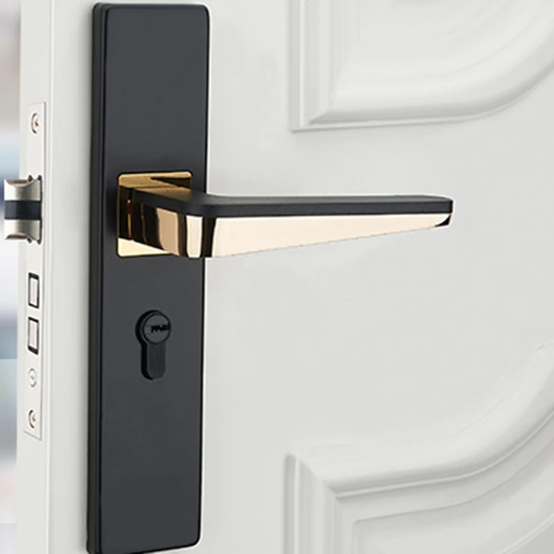 Минималистичный дверной замок Континентальная дверная ручка для спальни замок межкомнатный Противоугонный дверной замок металлический бесшумный дверной замок Loc