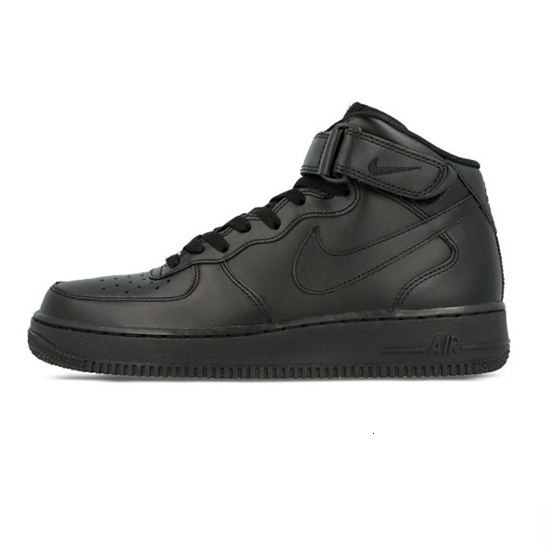 Nike Air Force AF1 оригинальная официальная дышащая мужская обувь для скейтбординга спортивные кроссовки высокие дышащие ботинки с плоской подошвой#315123 - Цвет: 315123-001