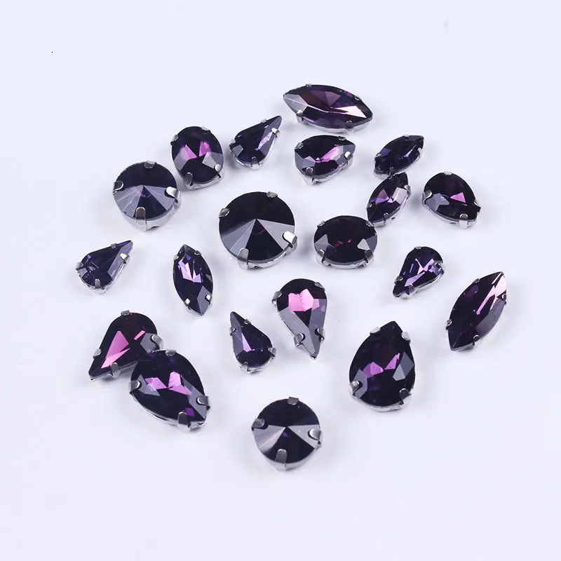 

Prajna 20 PCS Different Shapes Rhinestones Purple Mixed Style Flatback Rhinestones Applique Sew On Crystals Thermomix Rhinestone