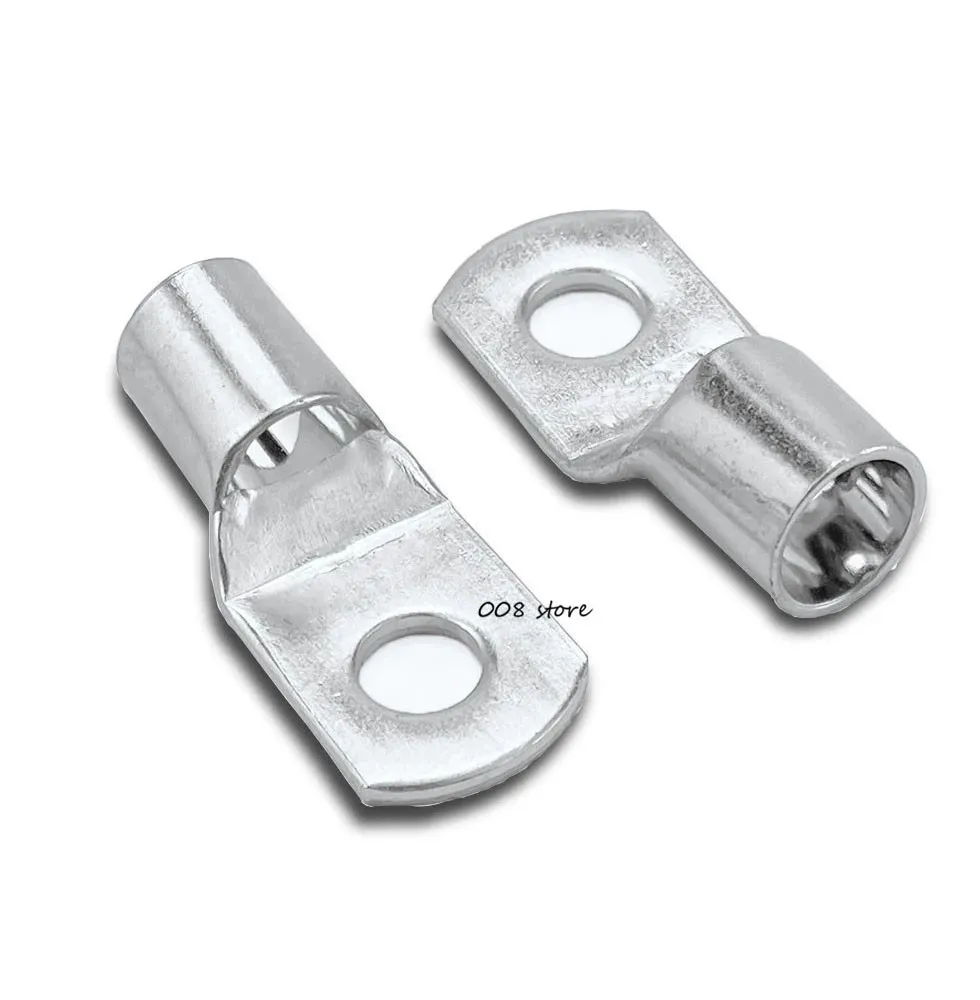 10PCS SC166 Tined copper connecting terminabolt hole cable lugs