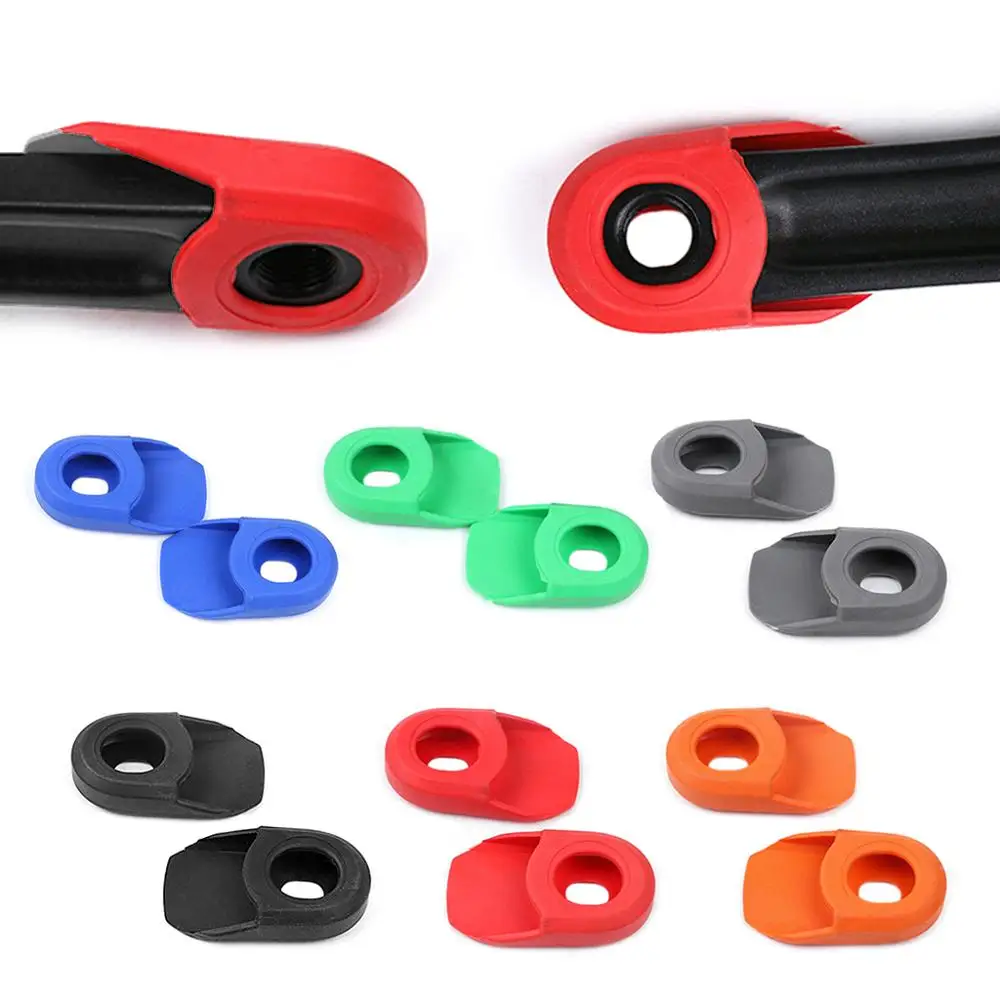 

2pcs Bicycle Road Bike Fixed Gear Carbon Fiber Crankset Crank Protector Case Cover Cap