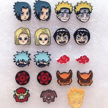 

1pair new Naruto Fashion Anime Cartoon Dragon Ball Earring Stud Earrings Women Girls Jewelry Unisex figure toys for girl Gifts