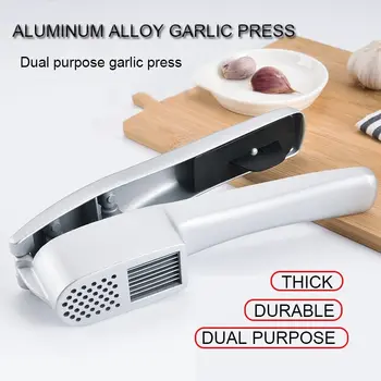 

Kitchen Aluminium Garlic Press set with Silicone Tube Roller, Multifunction Cooking Tools by Leeseph