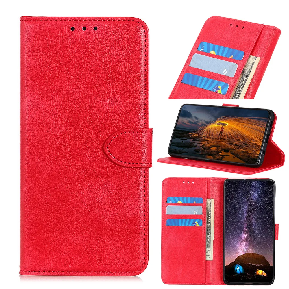 Для Xiaomi mi x 3 A2 Lite 9 Explore ore 8 SE 8 Pro 6X красный mi 7 6 Pro Чехол Litchi кожаный чехол для телефона с узором+ складной кронштейн/Пряжка - Цвет: Красный