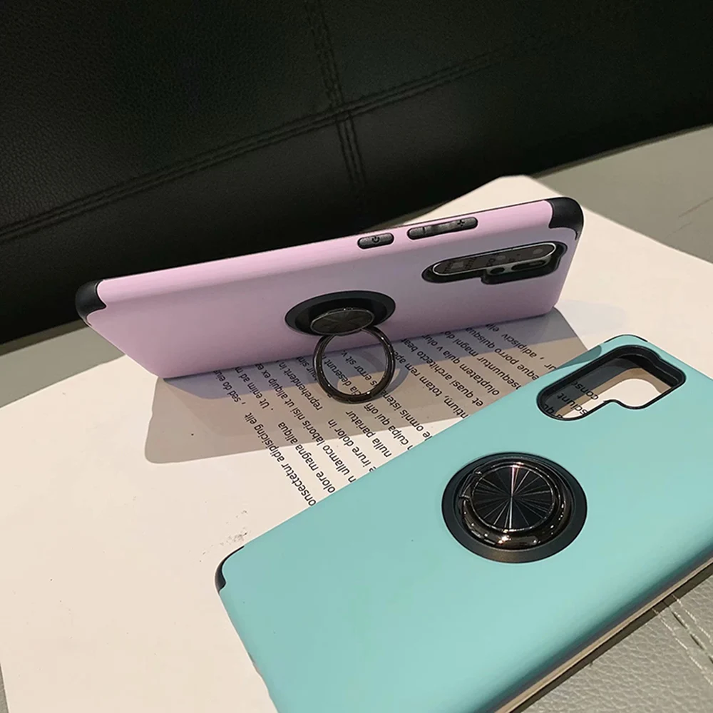 Для huawei P30 P30lite P30pro чехол Роскошный крутой аппаратный кольцо с подставкой ударопрочный PC+ PTU чехол для телефона