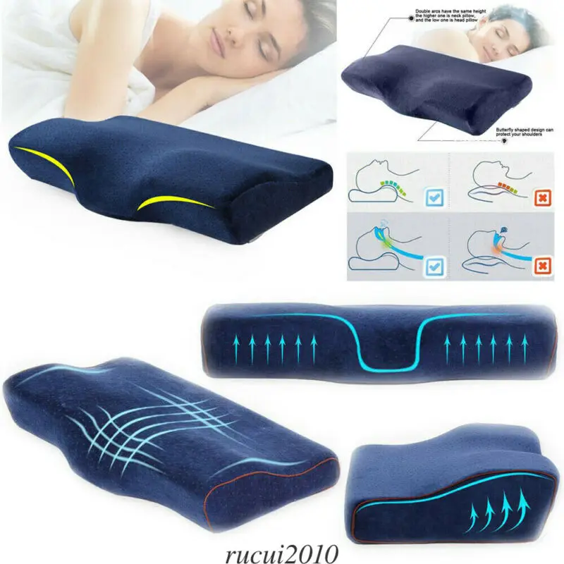 Контурная Подушка с эффектом памяти Ортопедическая подушка для сна эргономичная Шейная подушка для боли в шее Королевский размер бамбуковая Подушка гипоаллергенная прочная кровать