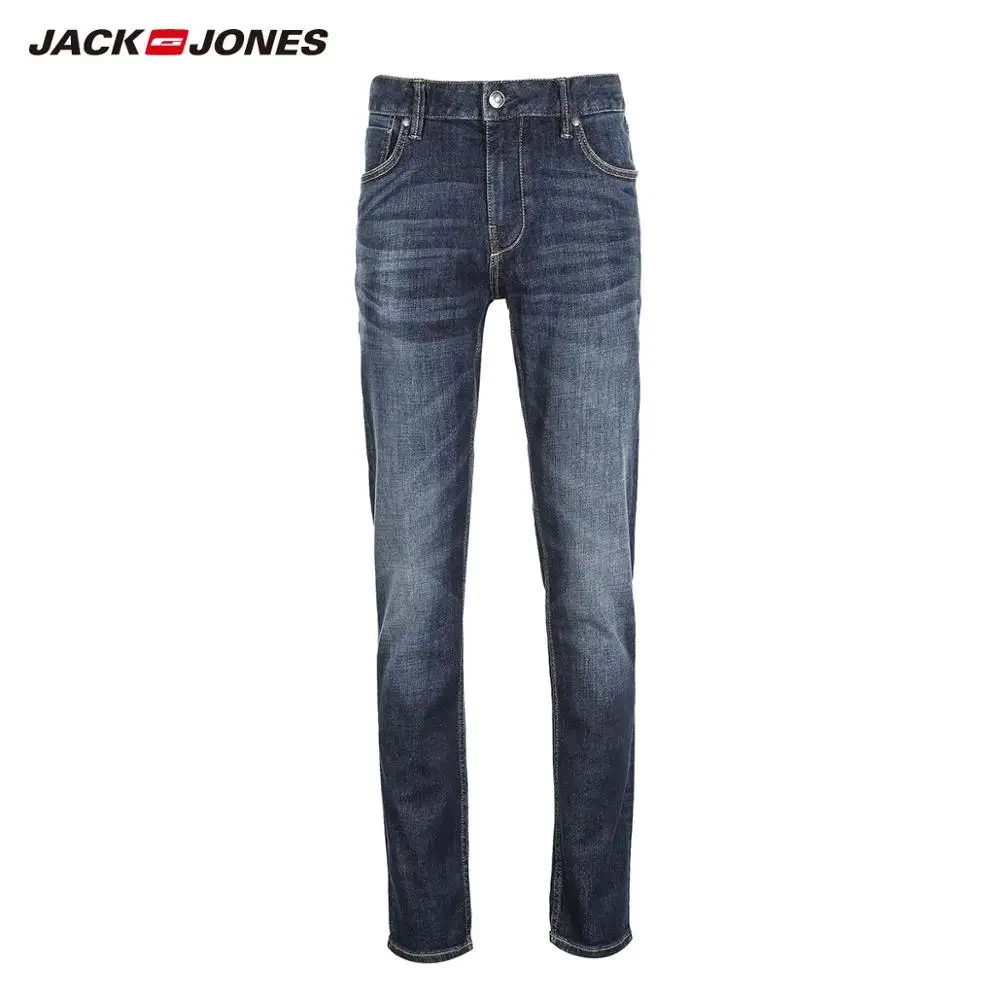 JackJones мужские хлопковые Стрейчевые джинсы облегающие брюки мужская одежда