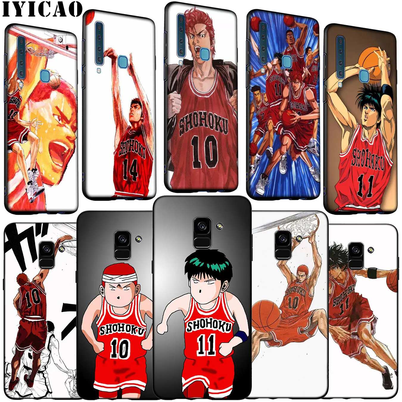 Slam Dunk Anime Soft Silicone Phone Case for Samsung Galaxy A6 A7 A8 A9 2018 A3 A5 2016 2017 Note 9 8 10 Plus |