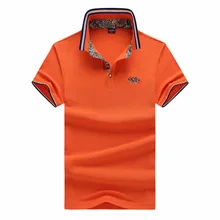 Летняя новая стильная мужская рубашка поло с отложным воротником из чистого хлопка с вышивкой в японском стиле, популярная брендовая рубашка поло с короткими рукавами, большой размер Ca