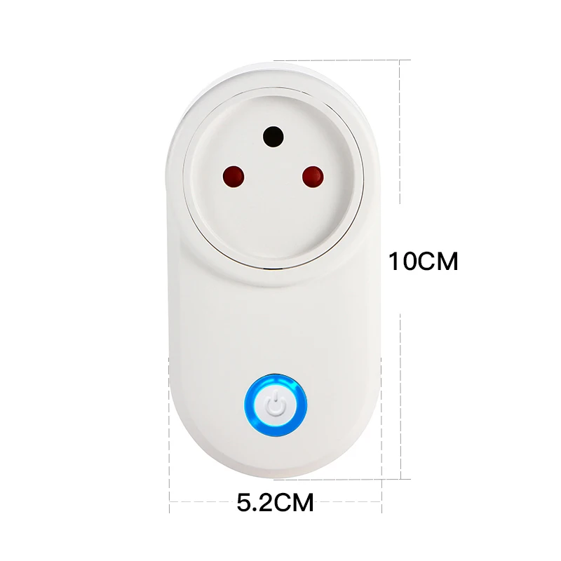 FrankEver 16A Wifi Smart Socket Israel Plug Outlet with Power Monitoring Works with Google Home Alexa IFTTT Tuya Smart Life APP