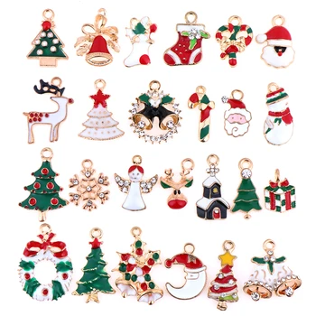 

25pcs Creative Christmas Pendant Ornaments DIY Metal Crafts Xmas Tree Christmas Party Wedding Decorations Kids Gift