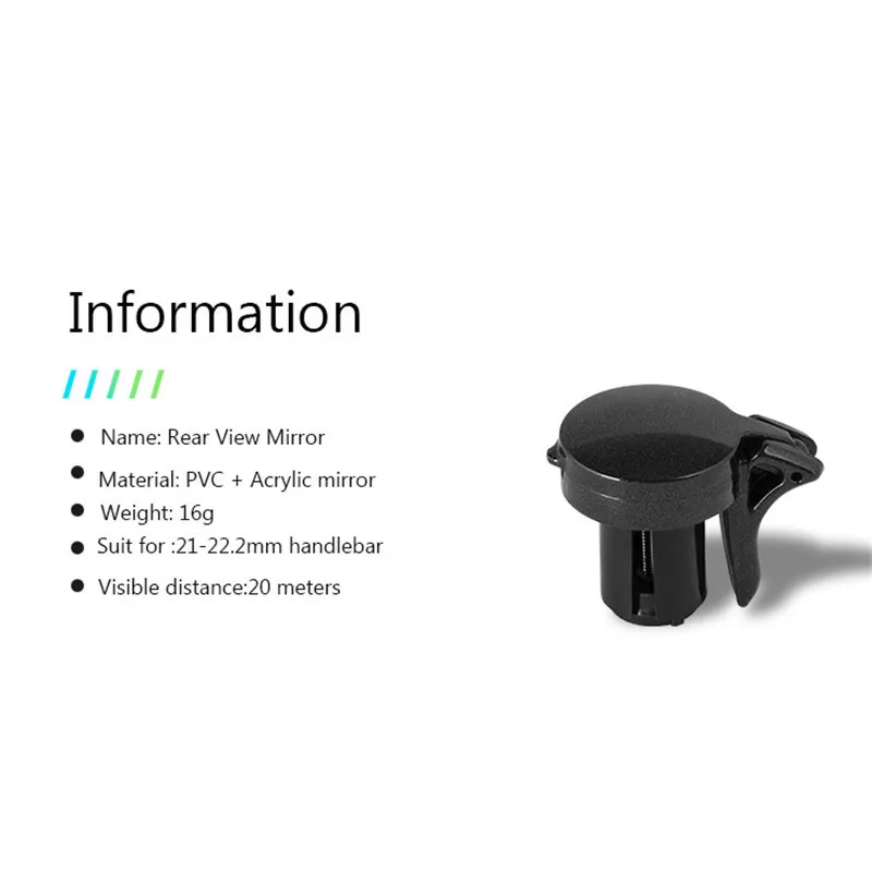 Bicycle Rearview Handlebar Mirror Cycling Rear View MTB Bike Silicone Handle Rearview Mirror for Road Bike Unbreakable Rotatable
