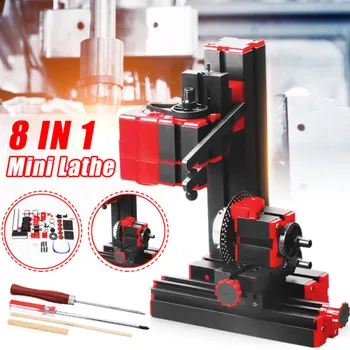 

Multifunctional Lathe Machine Torno Lathe DIY Tools 8 In 1 Motorized Transformer Woodworking Driller Plastic Metal Wood Lathes