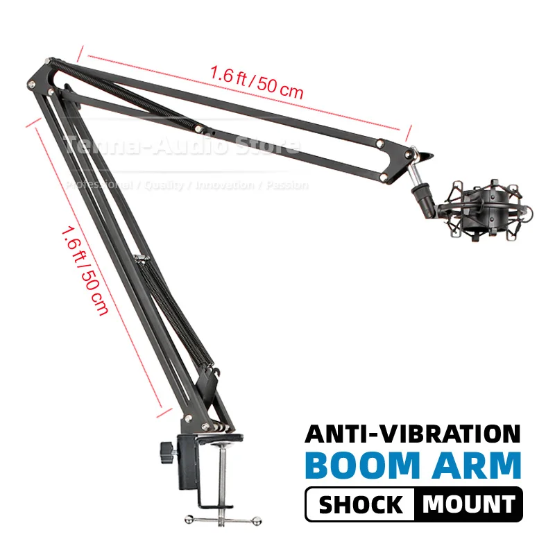 Фотоподставка-Противоударное-Крепление-для-микрофона-ножничная-стрела-держатель-с-зажимом-для-электроголоса-ev-re20-re27n-d-re320-re27n