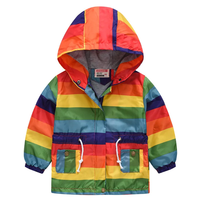 Autumn Boys Girls Jackets Outerwear Children Hooded Windbreaker Coats Infant Waterproof Hoodies Toddler Baby Coat Kids 2-7 Y (1)