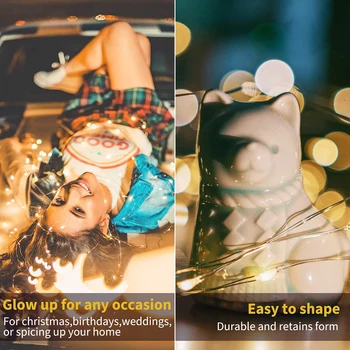 

10LED String Light Festival Party Holiday Decor Electronic 3 Mode Fairy Lamp for Cafe Restaurant Exquisite Ornaments