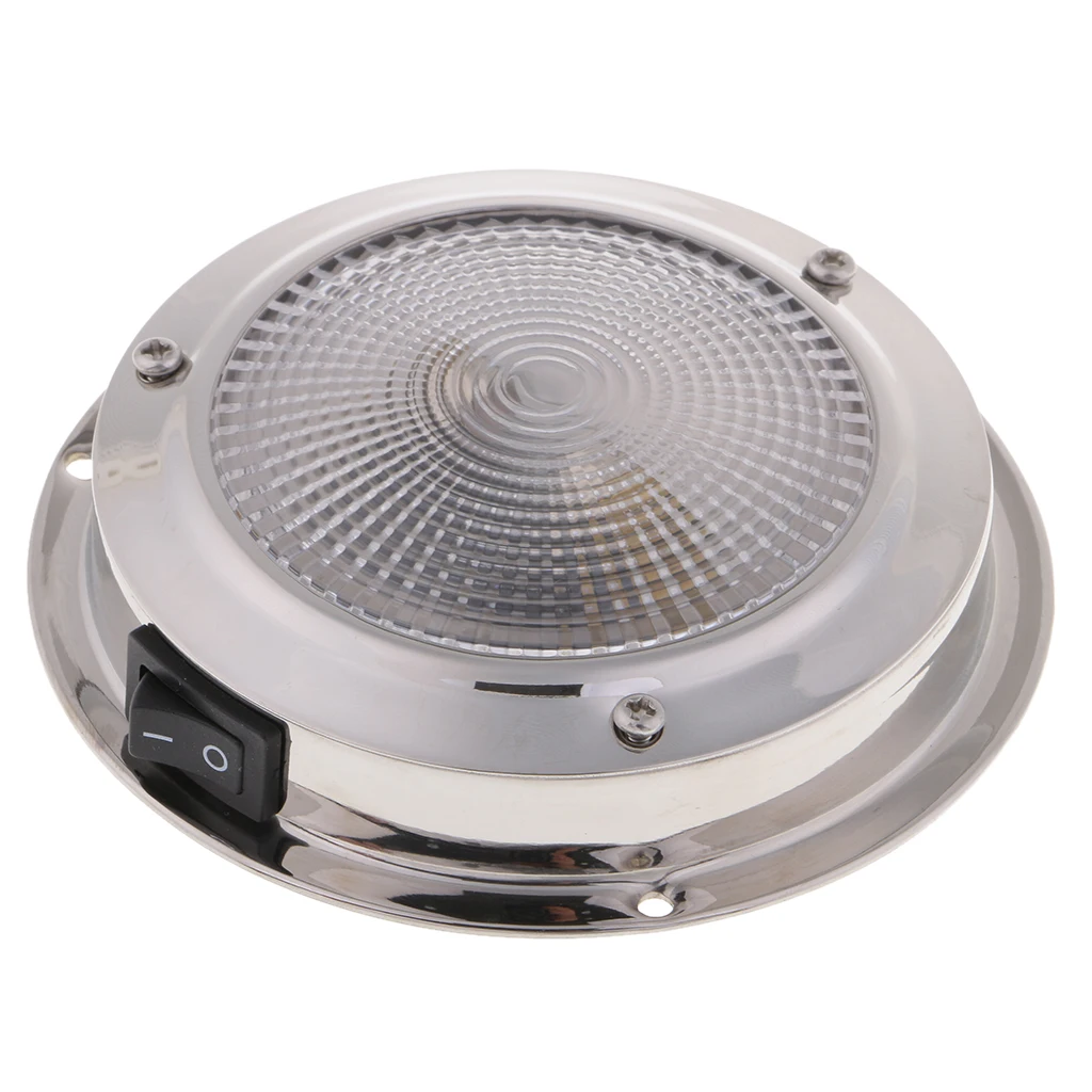 Modern Circular   Ceiling Lamp Living Room Light Dome Lighting Stainless Steel