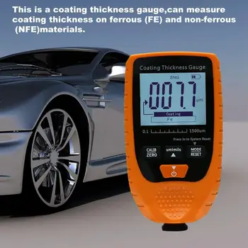 

Digital Coating Thickness Gauge Car Paint Thickness Meter Tester Metal Width Measuring Instrument 0~1500um/0~59.1mil