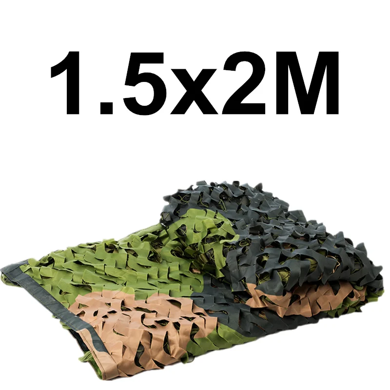 1.5x2M WELEAD усиленный Лесной Камуфляж 3 цвета камуфляжная сетка Военная униформа для Охота чехол камуфляжной расцветки из плетение тени сада скрывает из сетчатого материала в стиле Вечерние - Цвет: 1.5x2M