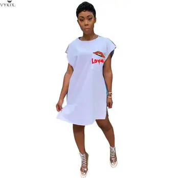 

Fashion Korean Dress Short Sleeve Denim Patchwork Letter Print Slim Womens Dress Female Streetwear White Dress Elegant Vestidos