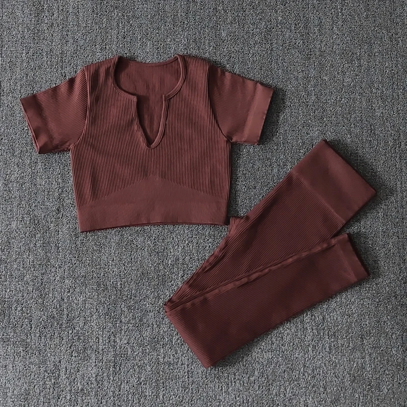 2/4/6PCS Seamless Women Yoga Set Workout Sportswear Fitness Bra Sport Pants Gym Clothing High Waist Leggings Shorts Sports Suits