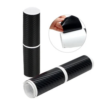 

LEEPEE B-pillar Modified Car Stickers Car Styling Stereo Carbon Fiber Anti-Scratch 4 piece/set Universal