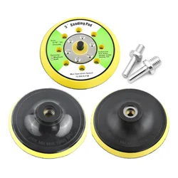 Disque de ponçage électrique 5 "avec boucle à crochet, ponceuse, outils de polissage, papier de verre, sauvegarde, polissage auto adhésif, filetage M10 M14 