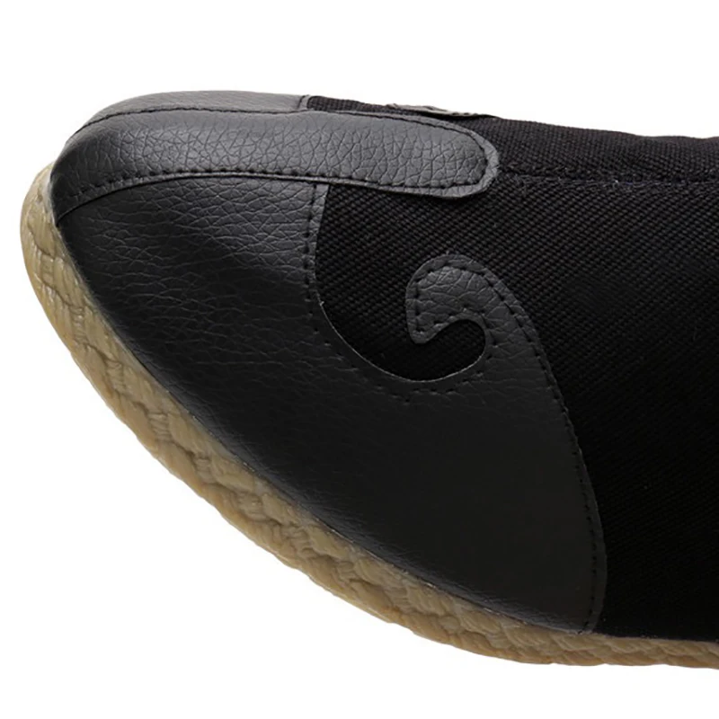 Unisex Black Swordsman Boots, Retro High Top, Kungfu Cosplay Shoes, PU Leather, Canvas Winter Boots, Zipper Shoes, Feet Warmer