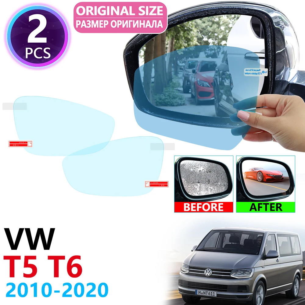 

for VW T5 T6 Volkswagen Transporter Multivan 2010~2020 Full Cover Rearview Mirror Anti-Fog Rainproof Anti Fog Film Accessories
