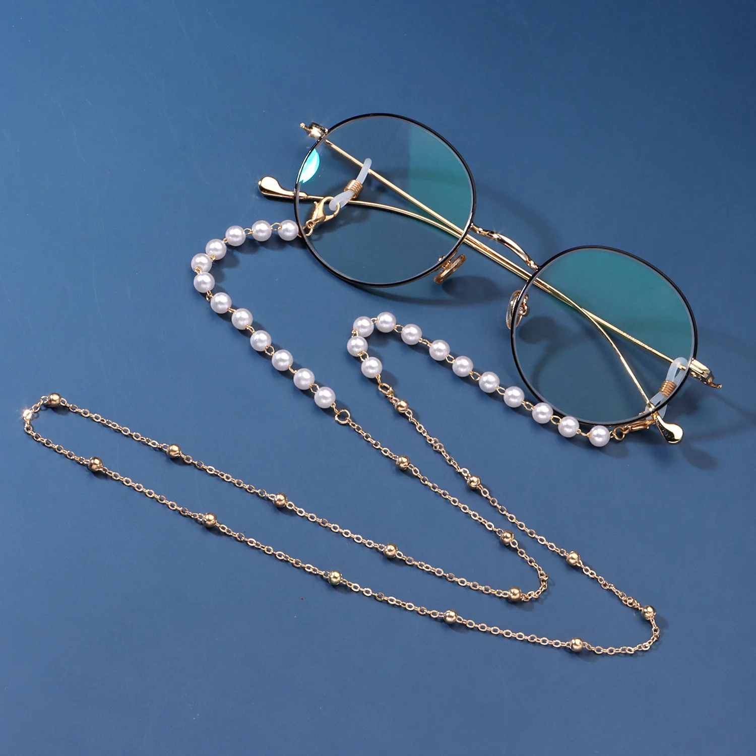 

Fashion Pearl lanyard Mask Chain Handmade Beads Disc Necklace For Women Glasses chain Sunglasses mask decoration Accessories