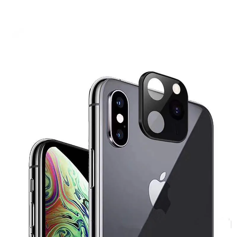 Роскошный металлический алюминиевый чехол для объектива камеры для iPhone 11 Pro MAX для iPhone X XS XR MAX кольцевая Наклейка защитная крышка - Цвет: Золотой