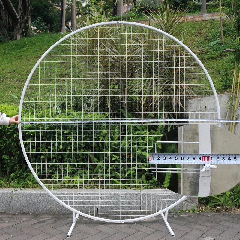 JAROWN Wedding Grid Iron Arch Gold Wedding Backdrop Decor Stand Party Geometry Shaped Wrought White Square Iron Decoration (18)