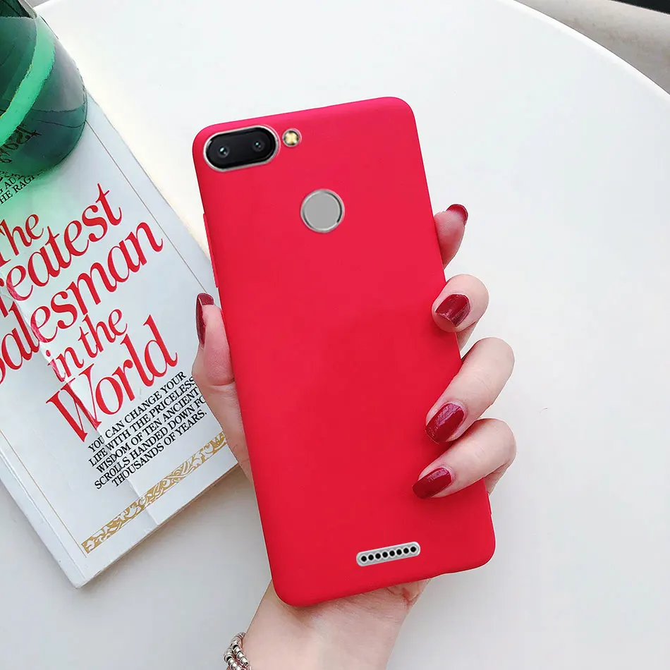 Ốp Lưng Cho Xiaomi Redmi 6 Ốp Lưng Redmi 6 5.45 "Silicone Chắc Chắn Mờ Mềm TPU Dành Cho Xiaomi redmi 6 Redmi6 Ốp Lưng Điện Thoại xiaomi leather case custom