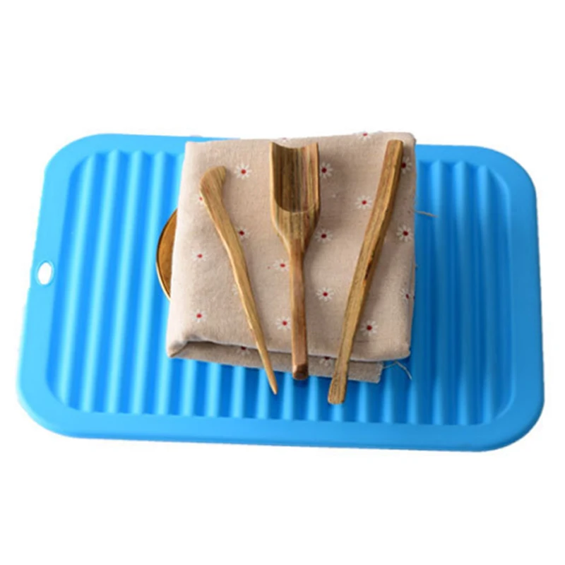 Surface Protectors Table Placemat Kitchen Cool Folderable Wave Heat Insulation Mat Silicone Cup Mug Dish Coaster Non Slip simple