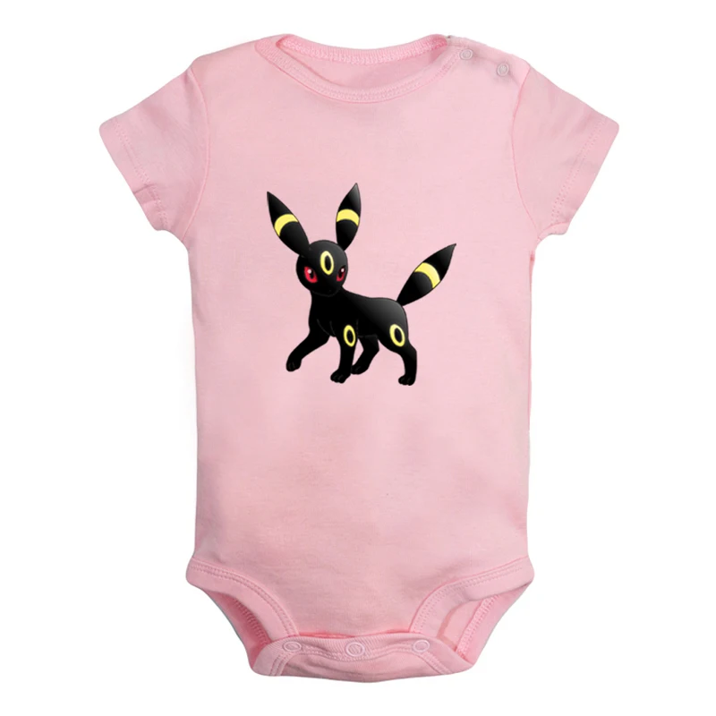 Милый Покемон Umbreon Charmander Bulbasaur покебол Сквиртл новорожденных мальчиков девочек наряды комбинезон младенческой Боди Одежда