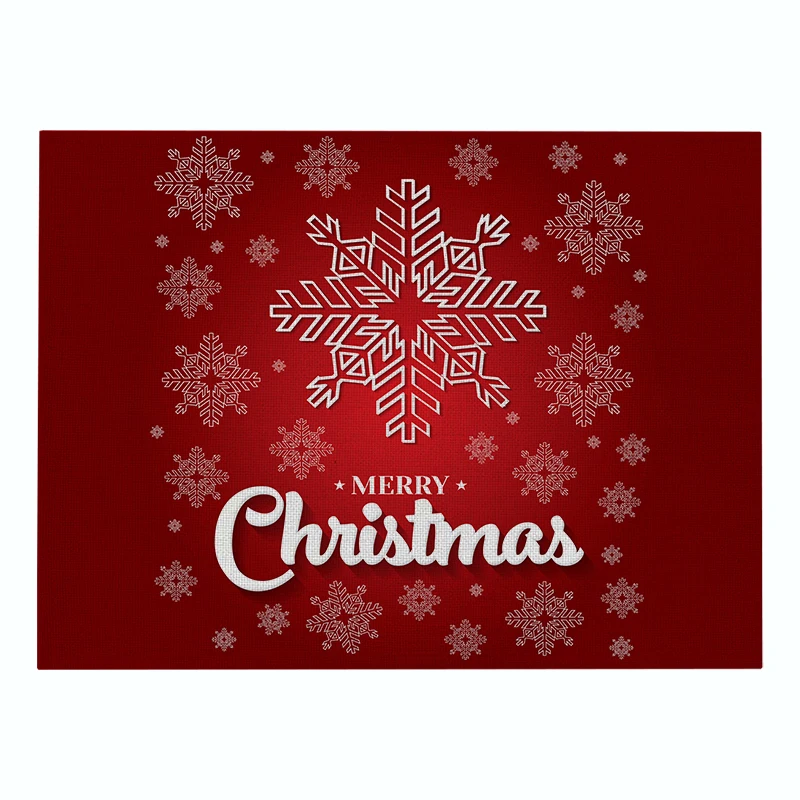 904 VOGVIGO Christmas Placemat for Home Dinner Decor Table Place Mat Coffee Coaster Dish Placemats Table Napkins Kitchen Accessories - Цвет: 904