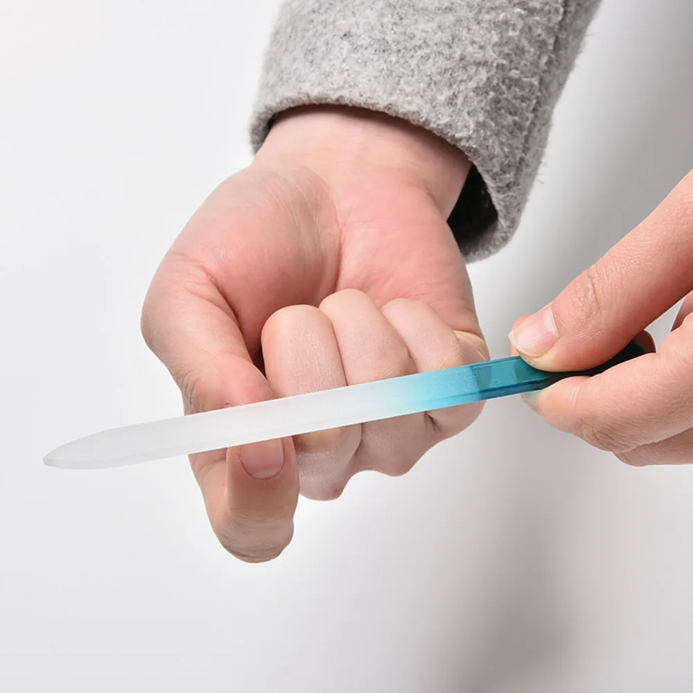 

AACAR 2017 New Durable Crystal Glass Nail Art Buffer Files Pro Women Girls Ladies File Manicure Device Tool Colors Random 1PC