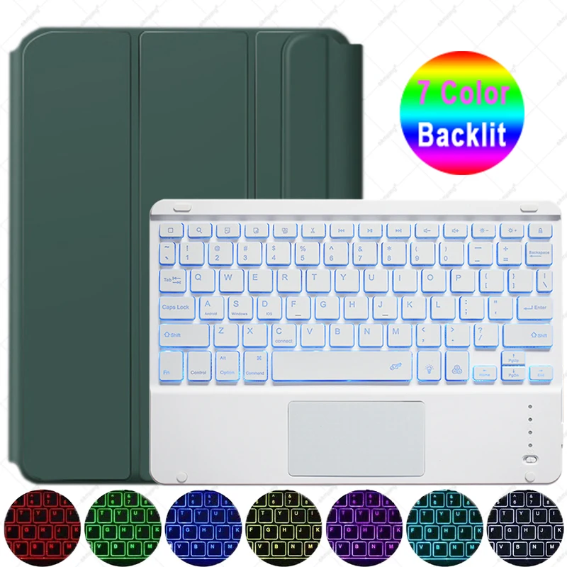 Capa para teclado de ipad com luz