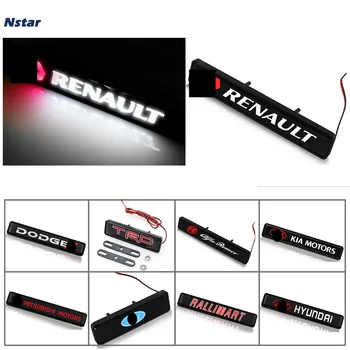 

Nstar 1pc Car LED Front Grille Grill Light Emblem For Renault TRD Ralliart Kia Auto Part Decoration Car Styling Accessories