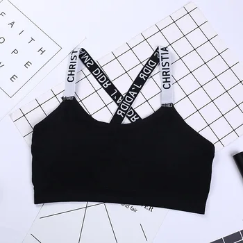 

Bra Massage Pad Bra Seamless Cross English Letter Shoulder Strap One Piece Bra Exercise Back Fashionable Casual Back Bra